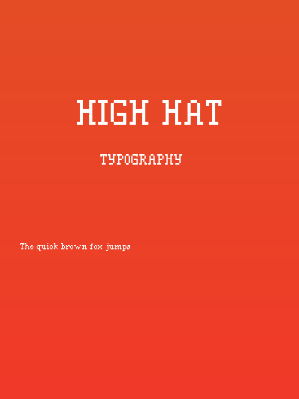 High Hat Poster