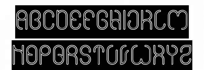 High In love-Hollow-Inverse Schriftart Groß