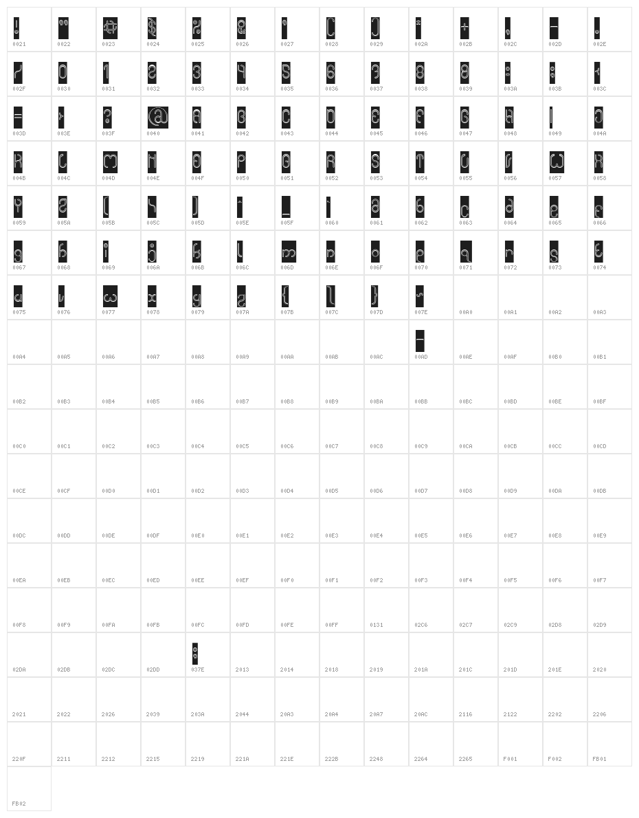 High In love-Hollow-Inverse Character Map