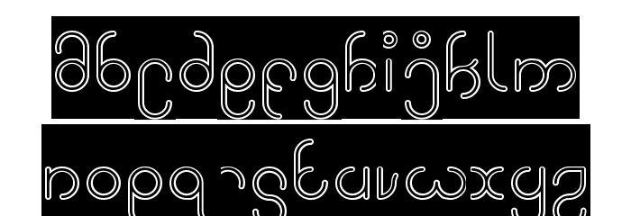 High In love-Hollow-Inverse Font LOWERCASE