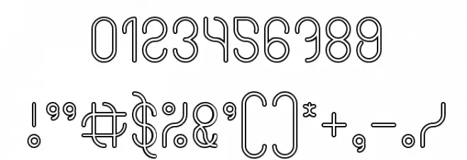 High In love-Hollow Font OTHER CHARS