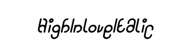 High In love Italic  baixar fontes gratis