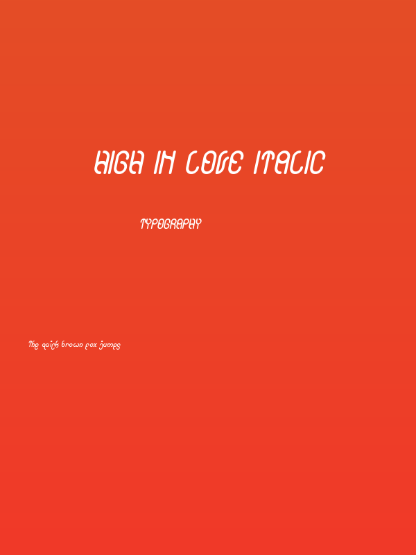 High In love Italic Poster