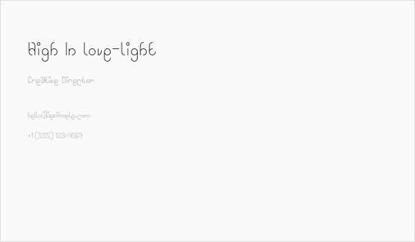 High In love-light Business Card