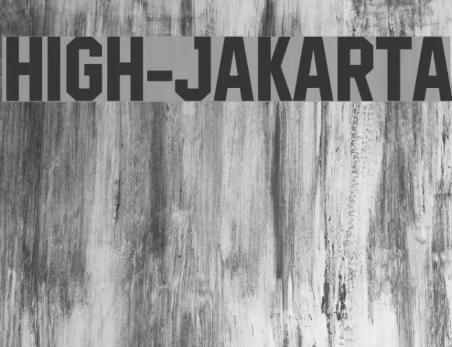 High-Jakarta Font examples