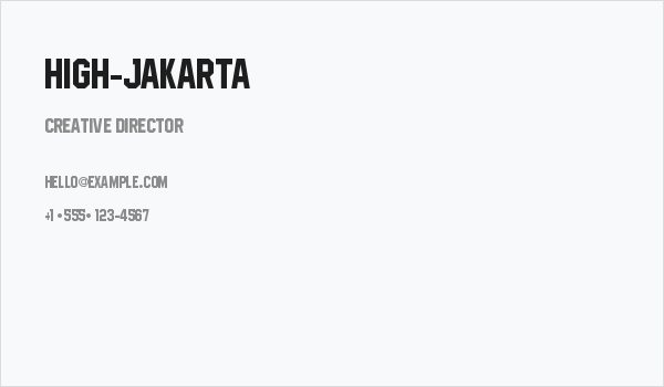 High-Jakarta Business Card