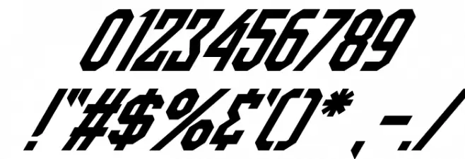 High Jersey Italic Font OTHER CHARS