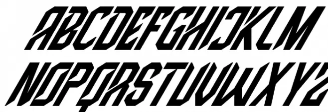 High Jersey Italic フォント 大文字