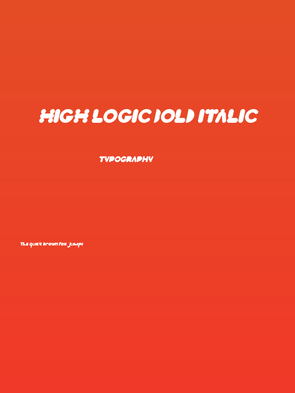 High Logic Bold Italic Poster