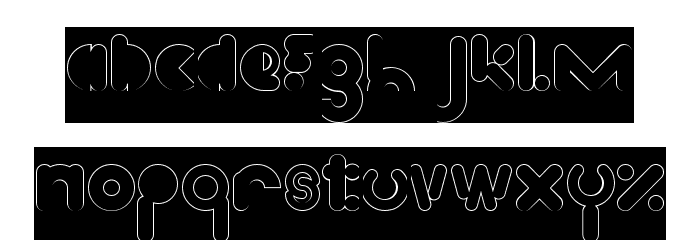 High Logic-Hollow-Inverse Font LOWERCASE