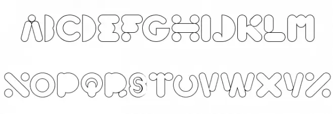 High Logic-Hollow 字体 大写