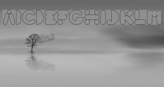 High Logic-Hollow Font examples