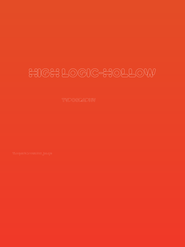 High Logic-Hollow Poster