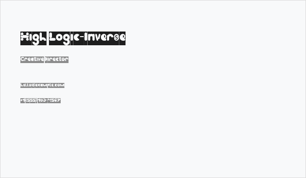 High Logic-Inverse Business Card