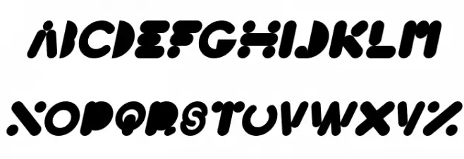 High Logic Italic फ़ॉन्ट अपरकेस