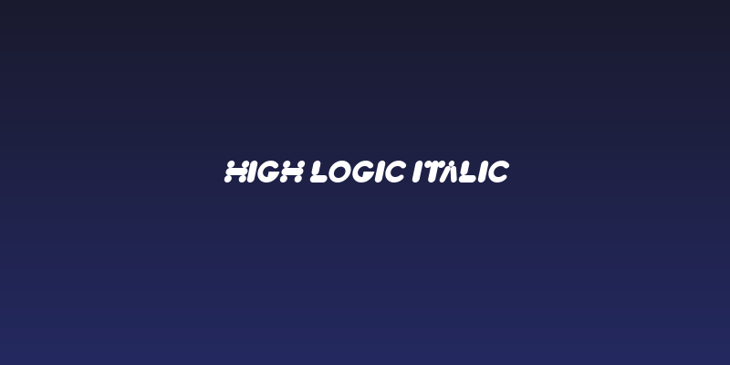 High Logic Italic Social Header