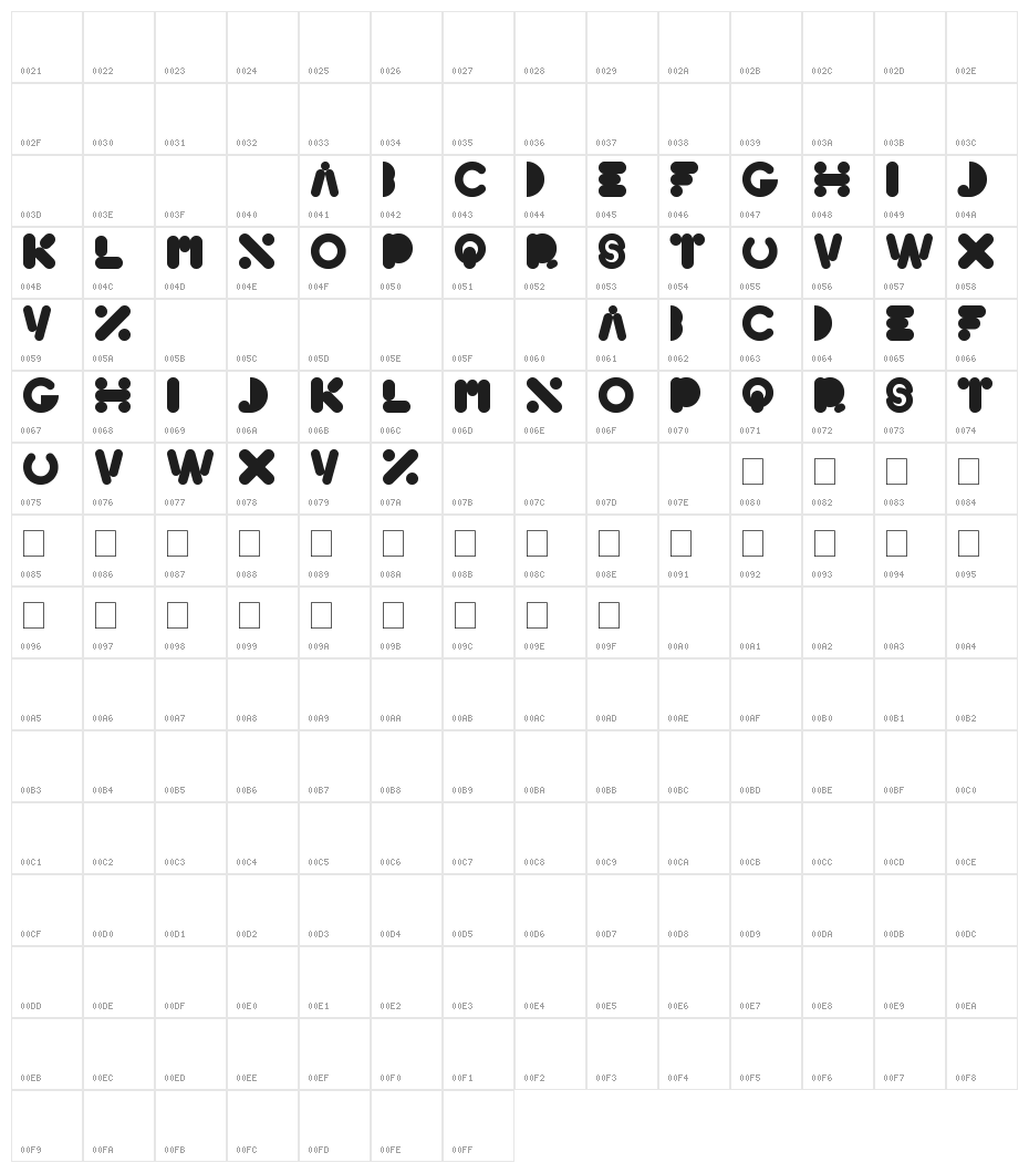 High Logic Character Map