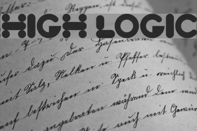 High Logic Font examples