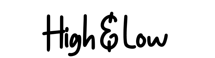 High & Low  Free Fonts Download