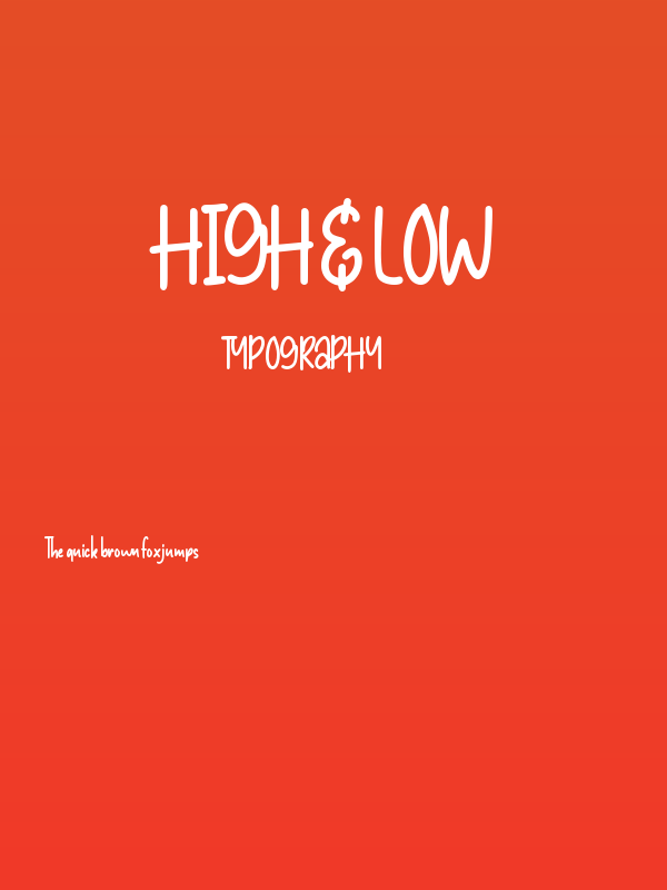 High & Low Poster