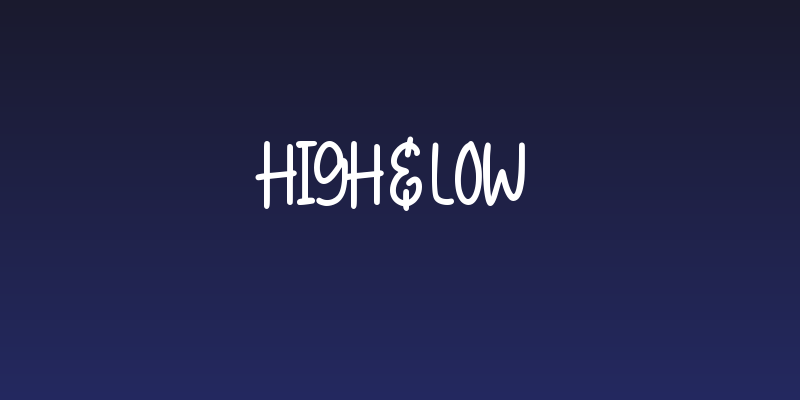 High & Low Social Header