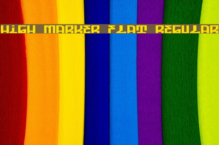 High Marker Flat Regular Font examples