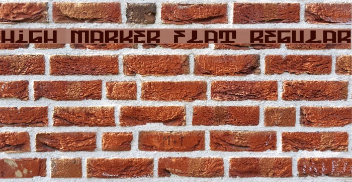 High Marker Flat Regular Font examples