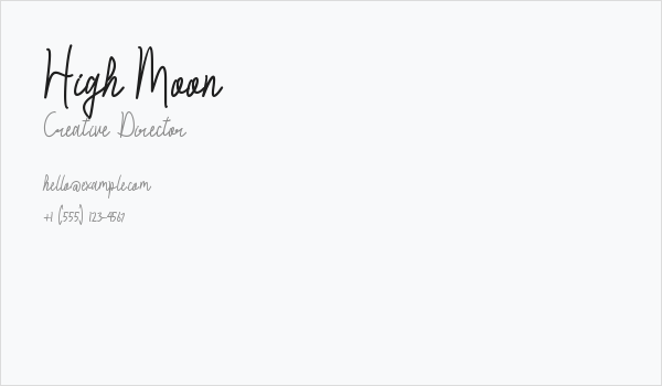 High Moon Business Card