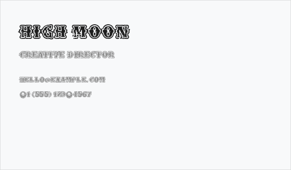 High Moon Business Card