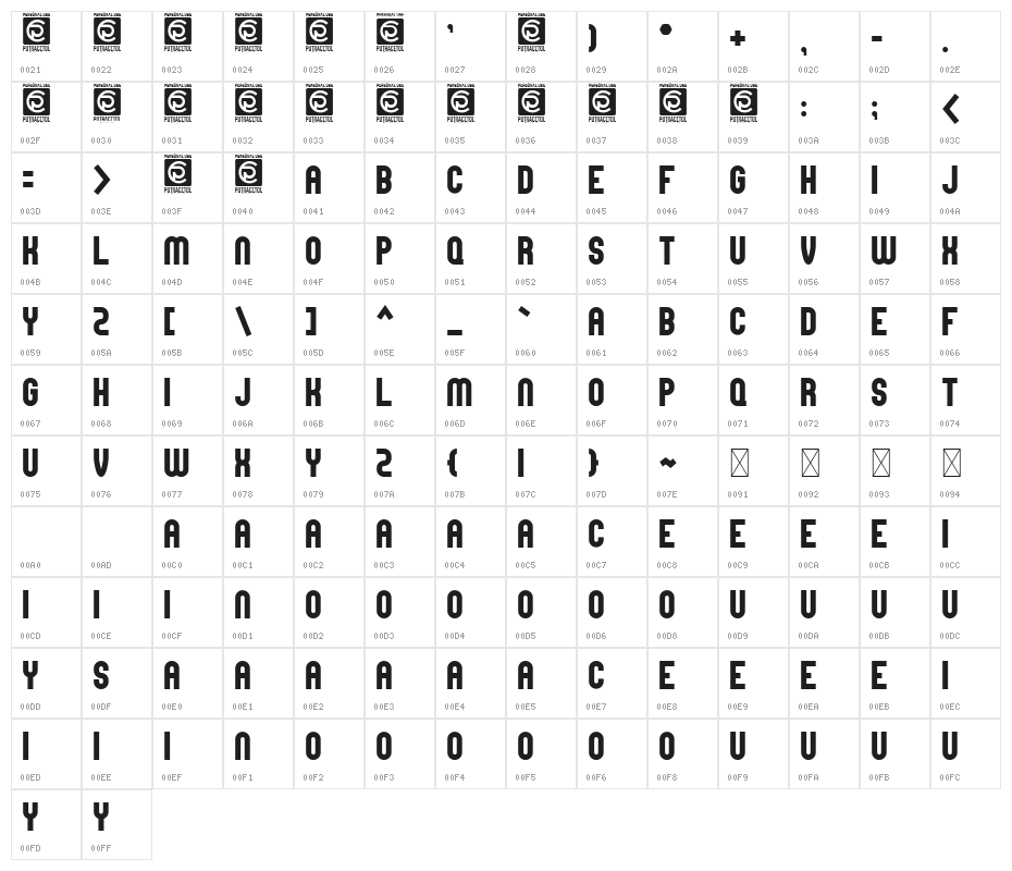 High Mount Free Character Map