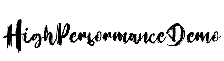 High Performance Demo  Free Fonts Download