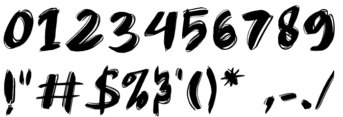 High Performance Demo Font OTHER CHARS