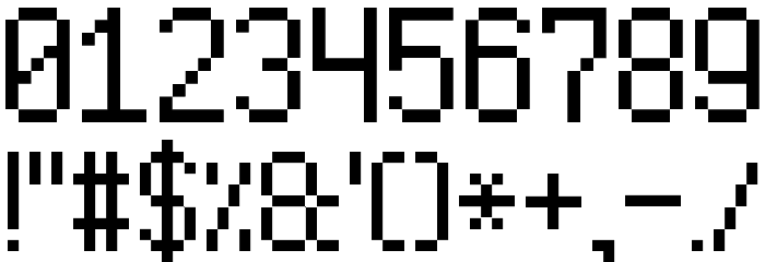 High Pixel-7 Font OTHER CHARS