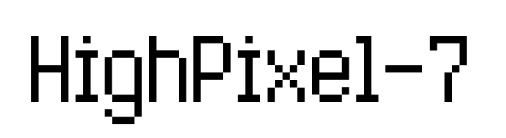 High Pixel-7 Шрифта
