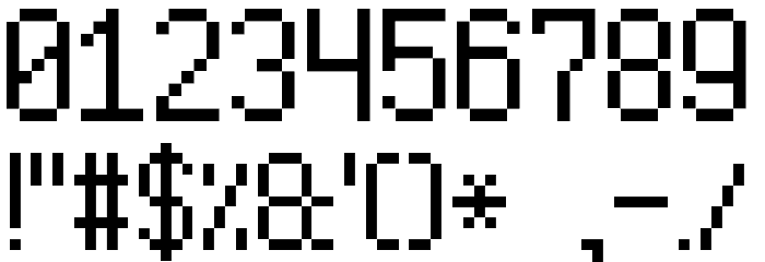 High Pixel-7 Font OTHER CHARS