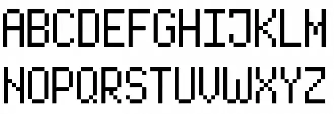 High Pixel-7 Schriftart Groß