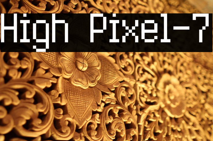 High Pixel-7 Font examples