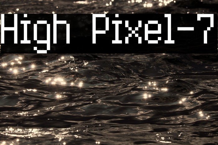 High Pixel-7 Font examples