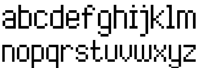 High Pixel-7 Font LOWERCASE