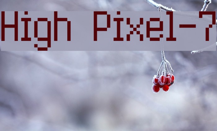 High Pixel-7 Font examples