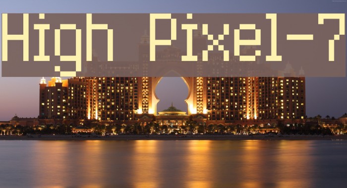 High Pixel-7 Font examples