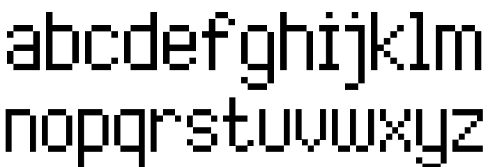 High Pixel-7 Font LOWERCASE