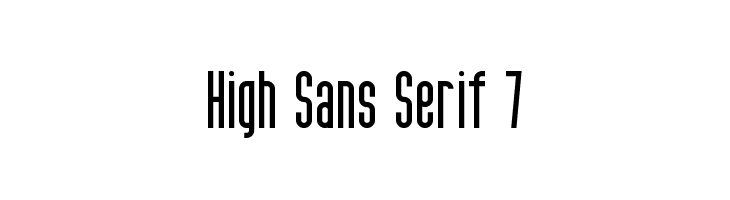High Sans Serif 7 Font