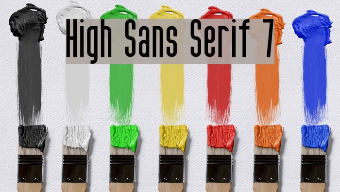 High Sans Serif 7 Font examples
