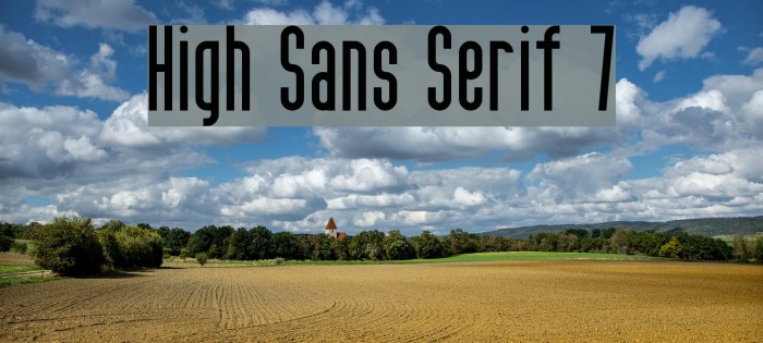 High Sans Serif 7 Font examples