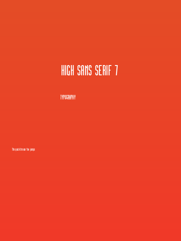 High Sans Serif 7 Poster
