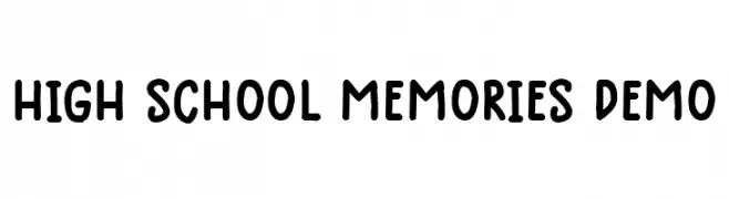 High School Memories Demo  Fuentes Gratis Descargar