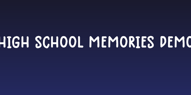 High School Memories Demo Social Header