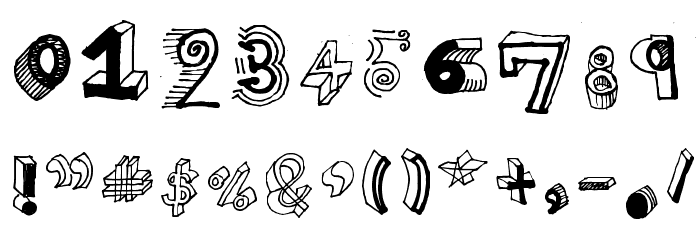 High School Notebook 3d Regular Font OTHER CHARS