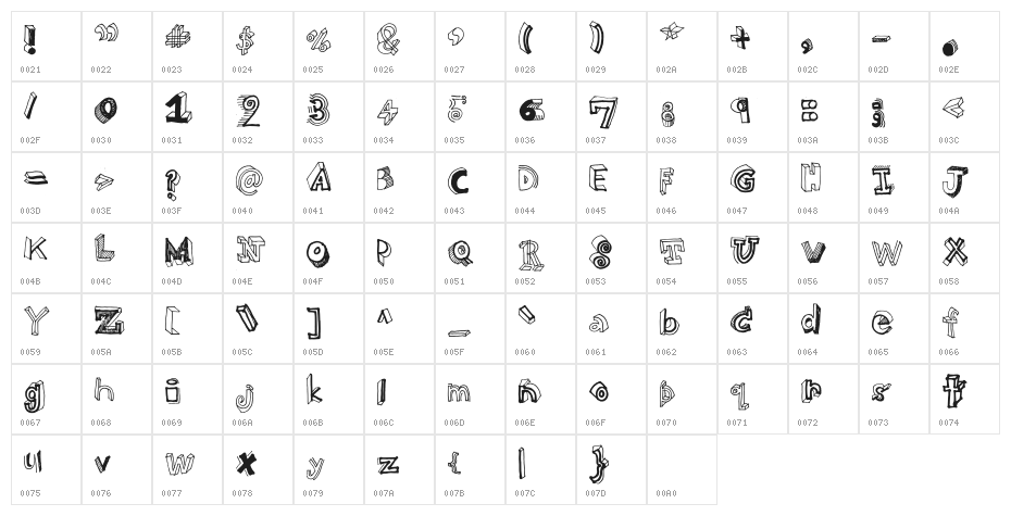 High School Notebook 3d Regular Character Map